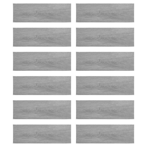 UPGRATOR 32Ud Pegatinas De Azulejos Gris Imitación Madera PVC Impermeables Para Pared Y