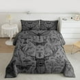 thumbnail image 2 of Homewish Gothic Skull Bedding Comforter Set,Cute Deer Fox Twin Comforter Sets,Gray Black Bedding Set For Adults,Super Cozy Room Decor Reversible,2-Piece, 2 of 8