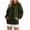 Army Green, variant on Horkkom Womens Crewneck Sweatshirt Solid Color Long Sleeve Casual Tops Pleated Soft Pullover Sweatshirts with Pockets, S-2XL