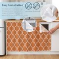 thumbnail image 5 of Orange Morocco Sink Skirt 11"W x 13"L,Dustproof Under Sink Curtain Skirt for Bathroom Kitchen,Farmhouse Ethnic Geometric Grid Aesthetic Adhesive Short Curtain Vanity Cover for Laundry Closet, 5 of 8