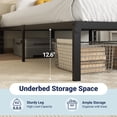thumbnail image 5 of Allewie Full Size Bed Frame, 14 inch Metal Platform Beds with Storage Space, No Box Spring Needed and Easy Assembly, Black, 5 of 8