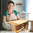 thumbnail image 5 of YYBD 12Pcs Tray Stackers TPR Baking Sheet Stacker Baking Sheet Rack Freeze Dryer Stacker Universal Baking Sheet Pan Stacker Kitchen Countertop Accessory for Canteen Fast Food Restaurant Picnic (Black), 5 of 5