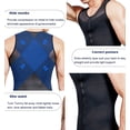 thumbnail image 3 of VASLANDA Mens Compression Shirt Slimming Body Shaper Vest Zipper Waist Trainer Workout Tank Tops Back Support Undershirts, 3 of 7