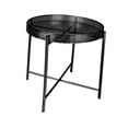 thumbnail image 3 of yotijay Iron Outdoor Side Table Bedside Table Removable Tray Accent End Table for Indoor Black, 3 of 9