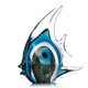thumbnail image 1 of Escultura de la raya azul tropical de los pescados de cristal Tooarts Inicio pescados de l MABOTO Artesanía de vidrio, 1 of 7
