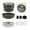 Green, variant on M Buder Camping Cookware Set Non-Stick Lightweight Pot Pan Kettle Kit with Stainless Steel Plates and Utensils for Outdoors Hiking Picnic Backpacking Black 7.48 inches / 19 cm