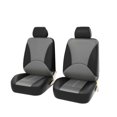 thumbnail image 1 of Graflsoa Breathable Perforated PVC Leather Car Seat Covers with Sponge Padding, 4-Piece Set in Black & Grey for Front Seats and Headrests, 1 of 7