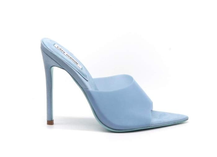 Buy > blush mules heels > in stock