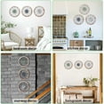 thumbnail image 5 of 3 Piece Round Farmhouse Wall Decor with 6 Piece Interchangeable Flowers 12'' Medallion Wood & Metal Rustic Wall Art for Living Room Bedroom Kitchen Bathroom Dining Room Home Decorations, 5 of 7
