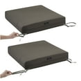 thumbnail image 3 of Classic Accessories Ravenna Water-Resistant Patio Seat Cushion Cover, 25 x 25 x 5 inch, Dark Taupe, 3 of 15