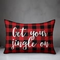 thumbnail image 2 of Creative Products Get Your Jingle On in Buffalo Check Plaid 14x20 Spun Poly Pillow, 2 of 2