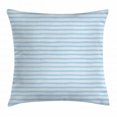 thumbnail image 1 of Harbour Stripe Throw Pillow Cushion Cover, Wavy Soft Horizontal Old Fashion Pattern Geometric Lines Artful Image, Decorative Square Accent Pillow Case, 18 X 18 Inches, Light Blue White, by Ambesonne, 1 of 2