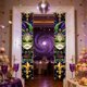 thumbnail image 5 of Decoraciones para fiestas de carnaval | Banderas y pancartas colgantes para el festival de Mardi Gras | Banderines decorativos de poliéster multicolor de 180 x 30 cm para jardín, patio o entrada, 5 of 6