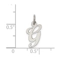 thumbnail image 3 of Sterling Silver Script Letter G Initial Charm Pendant, 3 of 4