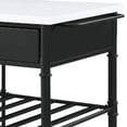 thumbnail image 4 of Kitchen Island with 4 Caster Wheels, Black and White, 4 of 5