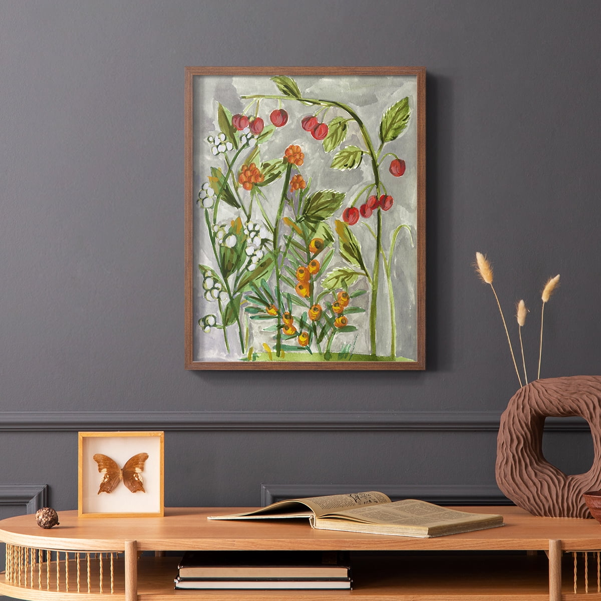 Dear Nature I Framed Print in Brown Solid Wood Framed Print No Nail Hanging