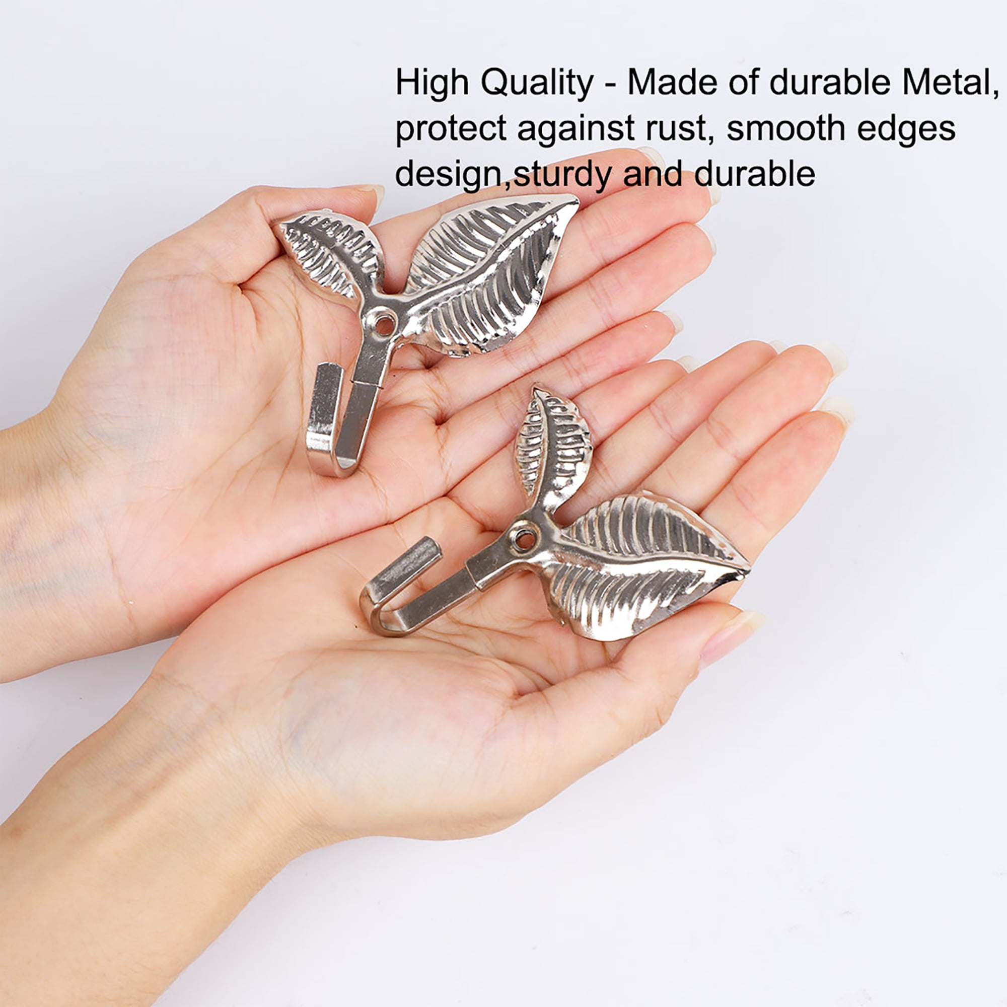 6pcs Metal Window Curtain Tieback Hook Drapery Holdbacks Hooks Silver