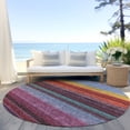 thumbnail image 6 of Addison Rugs Chantille Indoor/Outdoor Transitional Geometric, Abstract Lavender Washable Round Rug, 8' x 8', 6 of 6
