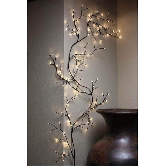 Enchanted Willow Vine Lights, Christmas Swags Decorations Indoor Room Decor, 12 Branches 72 LEDs USB Lighted Willow Vine Lights for Walls Bedroom Home Decor(1 pc)