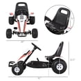 thumbnail image 3 of Aosom Pedal Go Kart Children Ride on Car Racing Style with Adjustable Seat, Plastic Wheels, Handbrake and Shift Lever, Black, 3 of 9