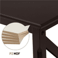 thumbnail image 4 of Renwick Modern X Design Wood End Table with Storage Shelf for Living Room, Espresso, 4 of 9