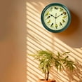 thumbnail image 2 of 10inch Singing Wild Bird Wall Clock Battery Operated Green Frame for Bedroom, 2 of 6