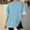 Blue, variant on Generic Girl's Oversized Striped T Shirts Summer Short Sleeve Crewneck Loose Fit Tunic Tops Casual Blouses for 4-15Years