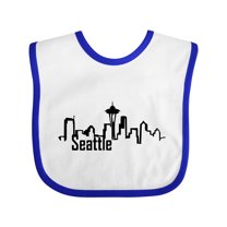 Inktastic Seattle Skyline Boys or Girls Baby Bib