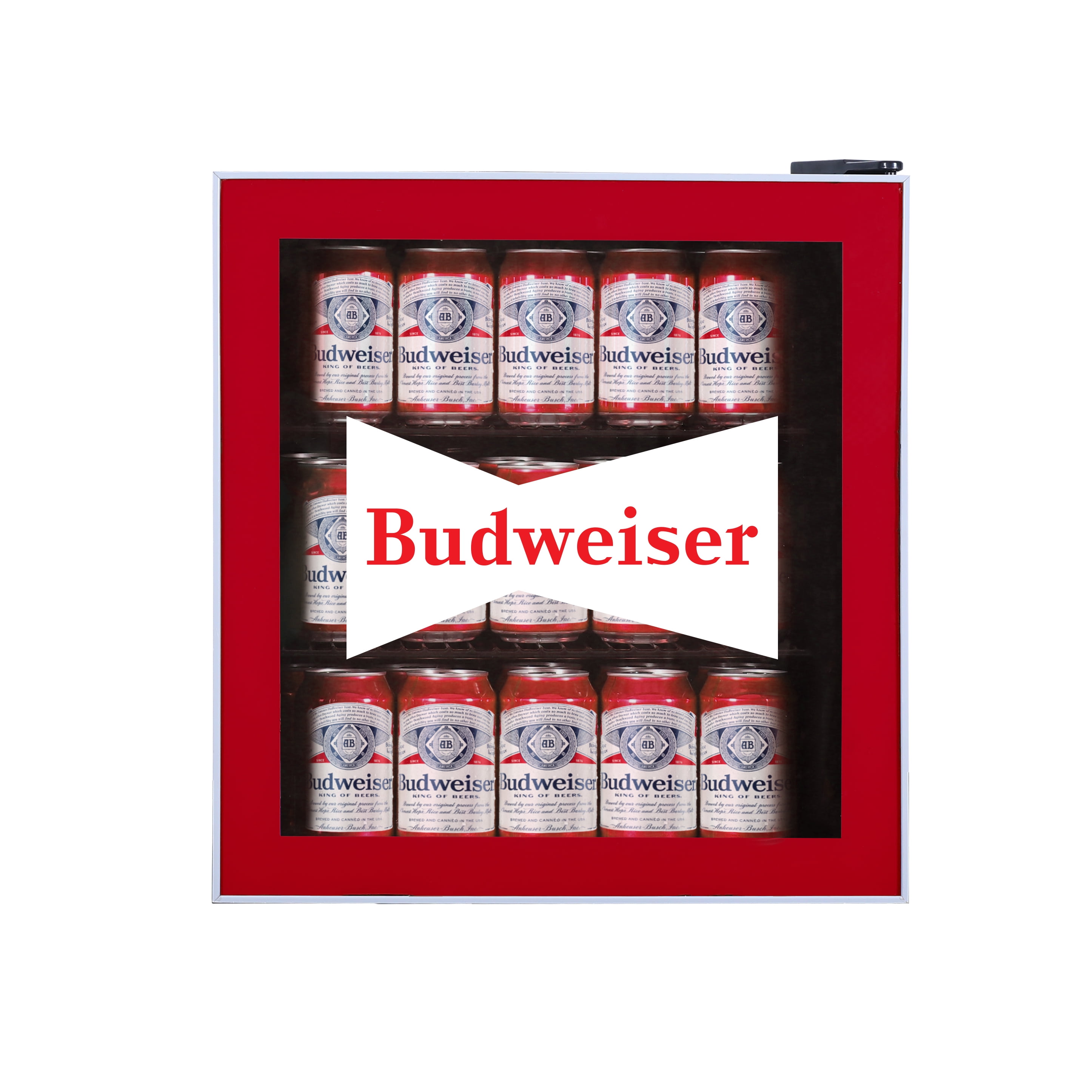Budweiser, 1.8 Cu. ft. Glass Door Compact Refrigerator, MIS168BUD, Red