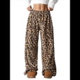 thumbnail image 1 of Pantalones de Pijama para Mujer, de Leopardo, Peludos, Estilo Y2K, de Cintura Alta, Bonitos. Sin Cordones S, 1 of 10