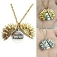 thumbnail image 2 of HOOUN You Are My Sunshine Open Locket Sunflower Pendant Necklace Unisex Jewelry-Rose Gold, 2 of 8