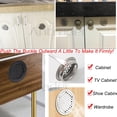 thumbnail image 4 of Rejilla de ventilación de acero inoxidable de 5 uds, rejilla de ventilación con orificio de malla redonda negra para cocina, baño, gabinete, 4 of 5