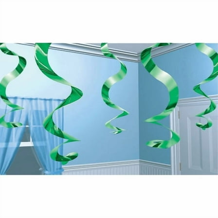 Green Streaming Swirls (5pc)
