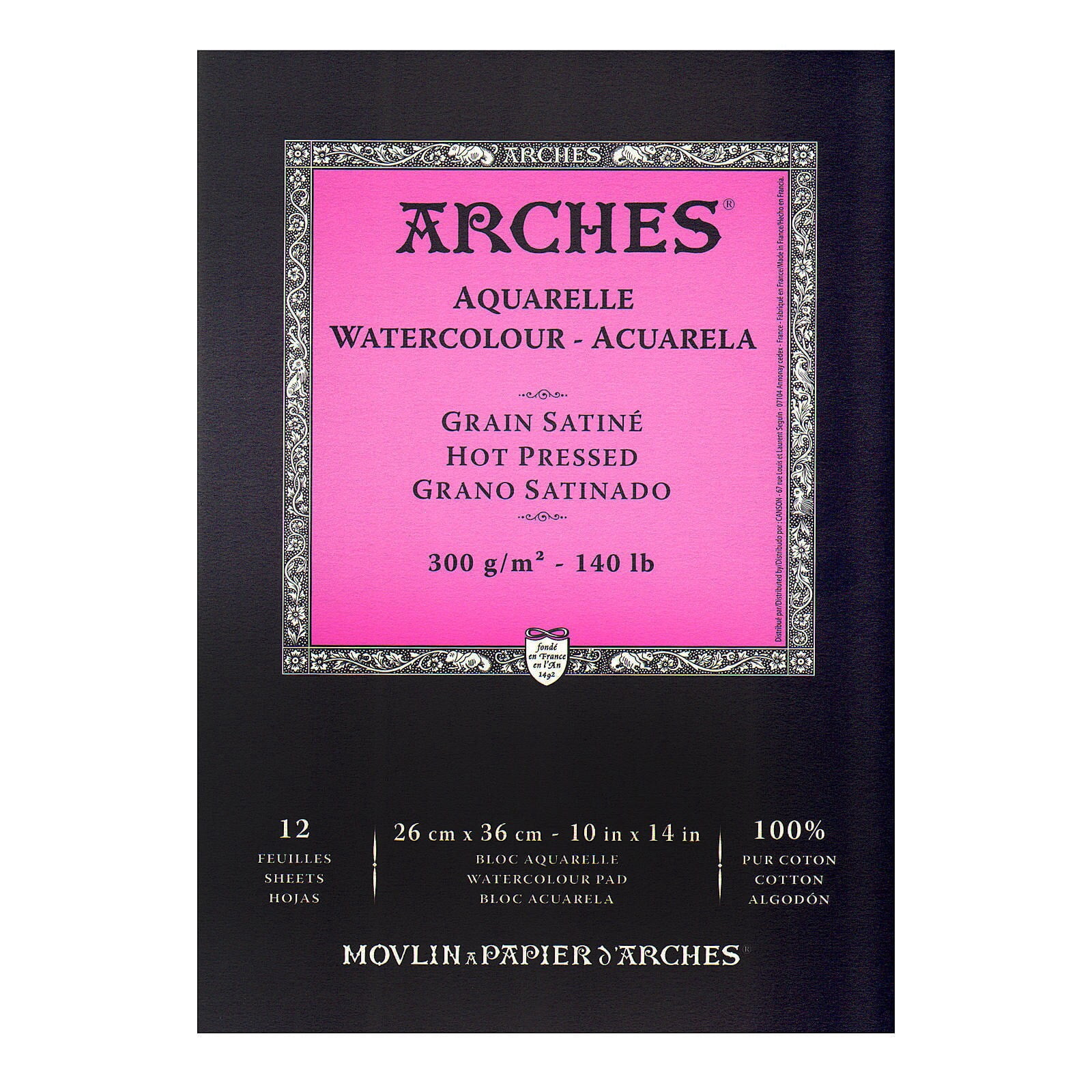 Arches Watercolor Pad 9 In. X 12 In. Cold Pressed 140 Lb. [Pack Of 2] 42052-PK2