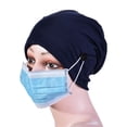 thumbnail image 2 of Gkeoshab Bucket Hat Women's Cotton Muslim Headscarf Hat Buttoned Solid Color Dustproof & Hair fall Prevention Inner Turban Cap for Daily Wear Hats for Women, 2 of 2