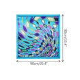 thumbnail image 3 of INSPIRE CHIC Women Geometric Printed Satin Large Square Scarves, 35"x35" Silky Neck Scarf Neckerchief Head Wrap Bandanas 35.4x35.4" Turquoise Green, 3 of 6