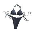 thumbnail image 1 of Bikini para mujer Traje de baño de traje de baño para actividades acuáticas de clubes Spas de vacaciones Negro l, 1 of 9