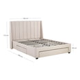 thumbnail image 2 of Ilios Innova | Base de Cama Matrimonial Tapizada Beige con Cabecera Acolchada Cajones Integrados y Estructura Resistente, 2 of 9
