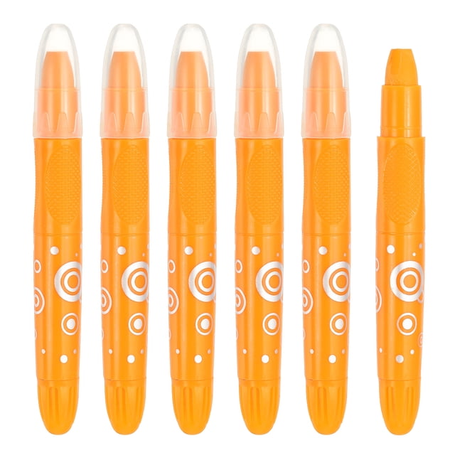 Uxcell 6Pcs Watercolor Gel Crayon for Coloring, Orange