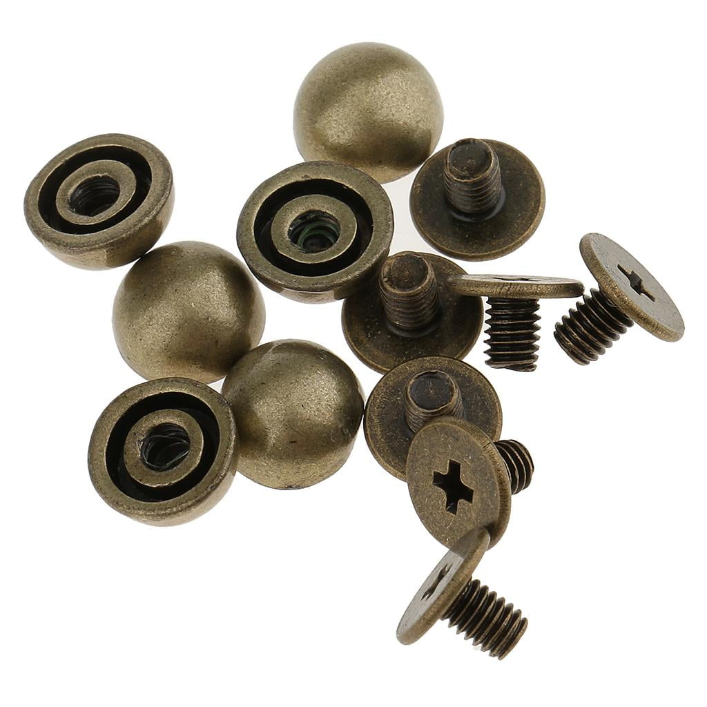 20 Pieces Metal Dome Studs Rivets Spikes For Leathercraft Clothes Bag Shoes Decoration 8mm