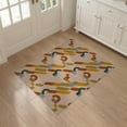 thumbnail image 3 of ODIKA 3'x5' Earthy Multicolor Geometric Pathway Washable Throw Rug Abstract Mid-Century Modern Design for Entryway, Kitchen, Mudroom, Stain Resistant, Low Profile, Non-Slip, 3 of 7