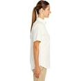 thumbnail image 2 of M582W Harriton Ladies Foundation 100% Cotton Short-Sleeve Twill Shirt White M, 2 of 2
