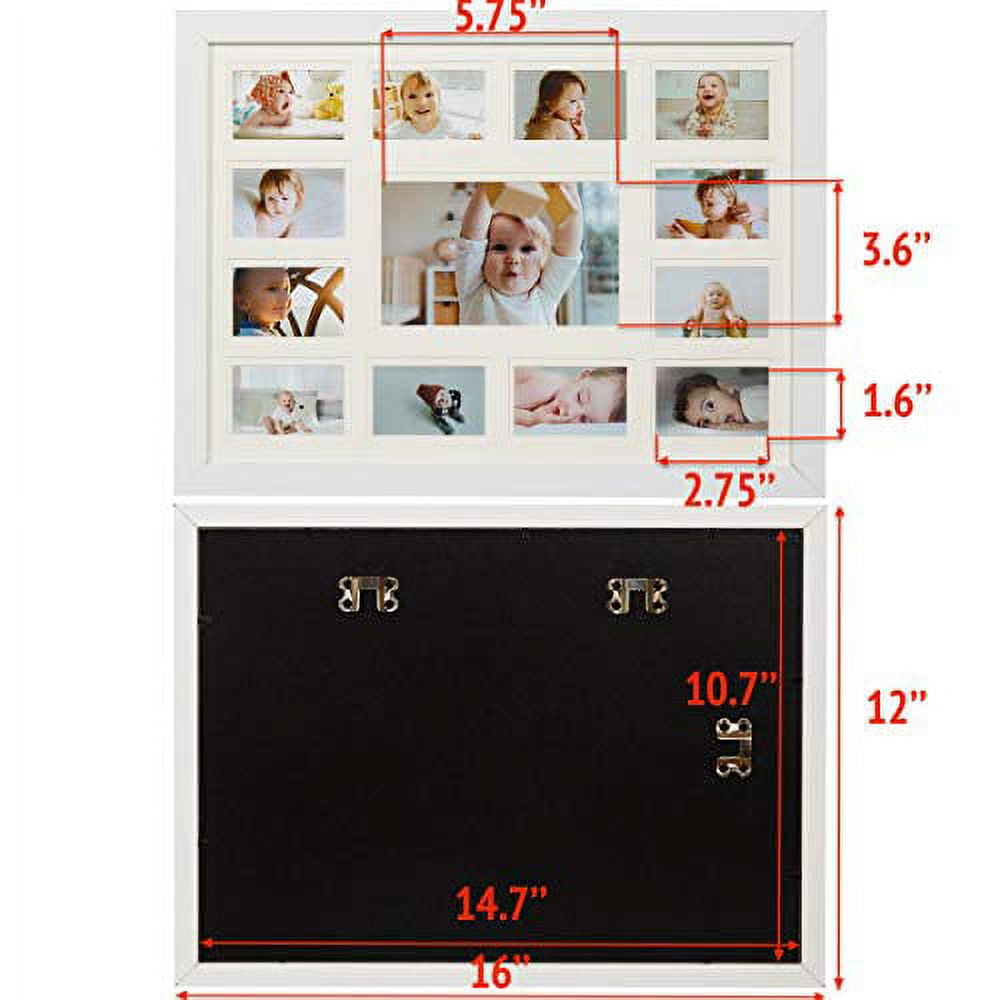 4x6-inch 2-6 Opening White Vertical Picture Frame –