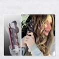 thumbnail image 5 of Automatic Rotating Curling Iron - Beach Waves Curling Wand, Portable Hair Curler, Dual Voltage & Lightweight for Travel, Ceramic Coating, 1 Inch, Metallic Gray, 5 of 6