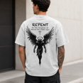 thumbnail image 2 of Repent Christian Graphic T-Shirt, Unisex Faith Angel Wings Tee, 2 of 9
