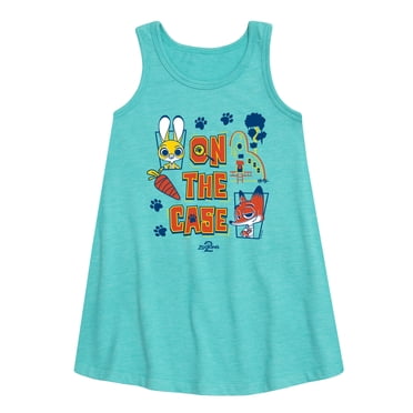 Zootopia 2 - Judy And Nick On The Case - Toddler And Youth Girls Short Sleeve Aline Dress