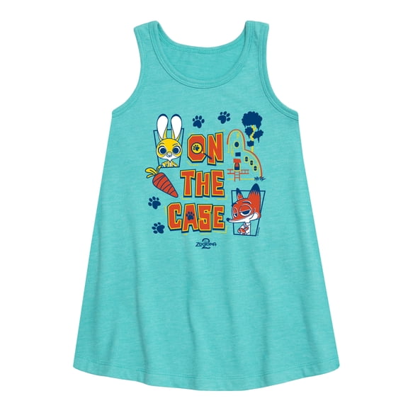 Zootopia 2 - Judy And Nick On The Case - Toddler And Youth Girls Short Sleeve Aline Dress