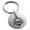 Silver, variant on Stainless Steel Pirate Bandit Skull Anchor Engraved Small Medallion Circle Charm Keychain Keyring