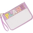thumbnail image 3 of Bolso de mano transparente con bordado de toalla, bolso de viaje para exteriores, bolso de playa con letras, bolso transparente adecuado para niñas, bolso para niñas, 3 of 6