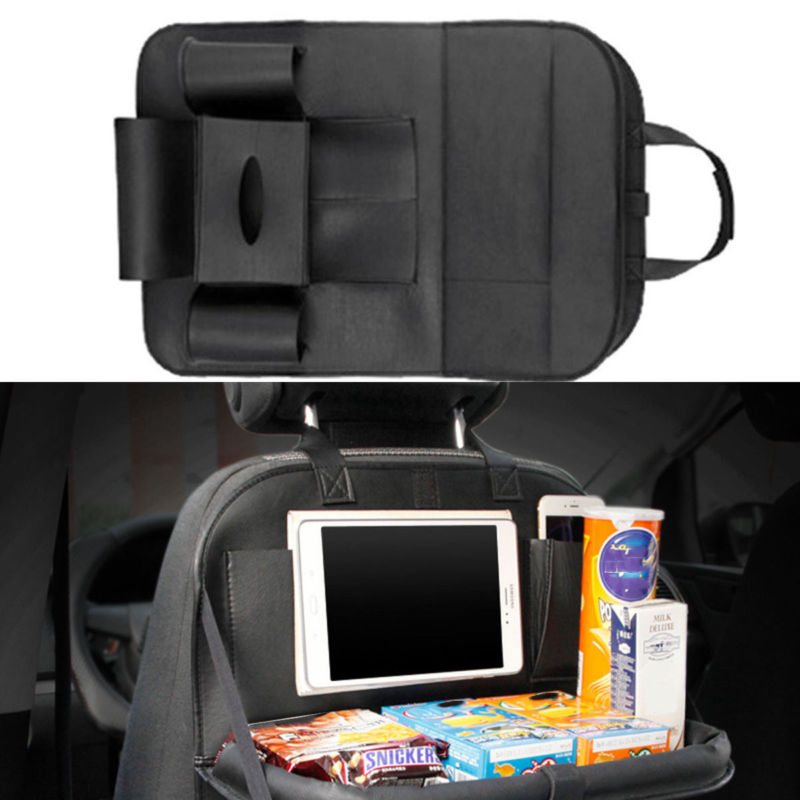 MultiPocket Back Seat Storage Car Seat Cover Organizer Car Organizer Bag with Collapsible Table